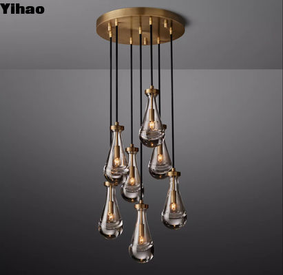 Mua Nickel RH Chandelier K9 Crystal Rain Round Chandelier 18' sản xuất trực tuyến