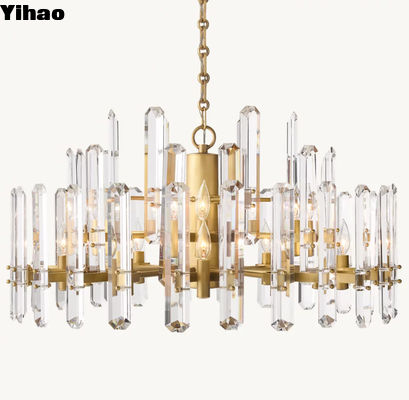 Mua OEM ODM Modern Crystal Brass Ceiling Chandelier Với loại bóng đèn sợi đốt sản xuất trực tuyến