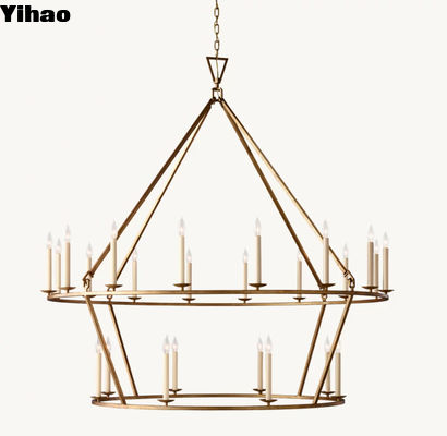 Mua 62' Diam 54' H Luxury Dropship Chandeliers Lớn kim loại đèn chùm sản xuất trực tuyến