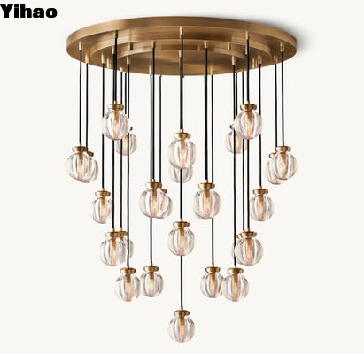 Mua 110-220V Crystal Chandelier Ceiling Light Pearl Round Chandelier sản xuất trực tuyến
