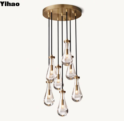 Mua Phòng ăn Crystal Chandelier Ceiling Light Rain Round Chandelier 60' sản xuất trực tuyến