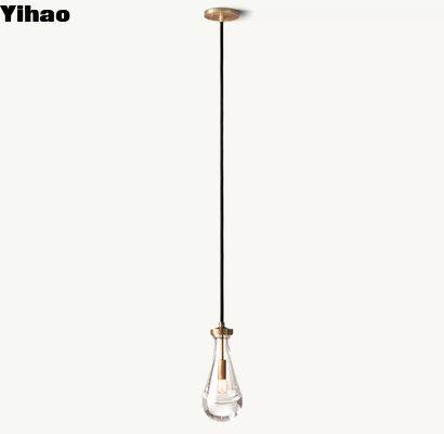 Mua Nickel / đồng / đồng Đèn treo nhà bếp mưa kính Pendant Lighting sản xuất trực tuyến