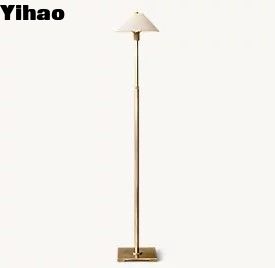 Mua Ivory Linen Slope Shade Modern LED Tripod Floor Lamp Độ cao điều chỉnh sản xuất trực tuyến