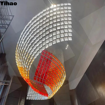 Mua 110-240V khách sạn Lobby đèn chùm tinh thể hiện đại đèn chùm lớn sản xuất trực tuyến