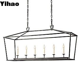 Mua Vintage Brass Farmhouse Chandelier With E12/Candelabra Bulb Base Vùng kết thúc đồng cổ sản xuất trực tuyến