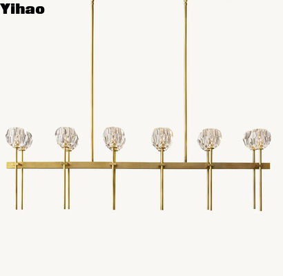 Mua Tùy chỉnh 110-240V Boule Cristal Double Linear Chandelier 60' sản xuất trực tuyến