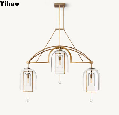 Mua 60w đèn chùm trần bằng đồng nhạt Modern In Nickel / Bronze / Brass sản xuất trực tuyến