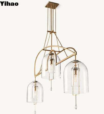 Mua 50.8 kg Fulcrum Linear Brass Crystal Chandelier với trang trí và màu sắc tùy chỉnh sản xuất trực tuyến