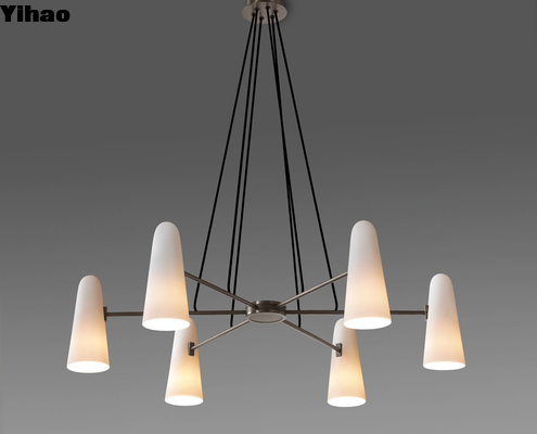 Mua Montfalcon Modern Brass Chandelier với nền bóng đèn E12 và chiều cao điều chỉnh sản xuất trực tuyến