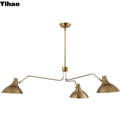 Mua YH Công nghiệp Vintage đồng đồng kim tinh tràng với ánh sáng LED trắng ấm áp 3500K và độ cao điều chỉnh cho phòng khách nhà bếp sản xuất trực tuyến