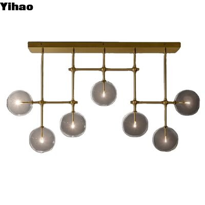 Mua Customizable Color Temperature Brass Crystal Chandelier with Copper Body Material and 50000 Hours Lifespan for Dining Room (Thiết kế đèn chùm bằng đồng) sản xuất trực tuyến