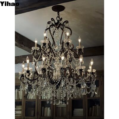 Mua Thiết kế tùy chỉnh Luxury Crystal Shade Pendant Light Chandelier với 50000 giờ tuổi thọ cho Villa Lighting sản xuất trực tuyến
