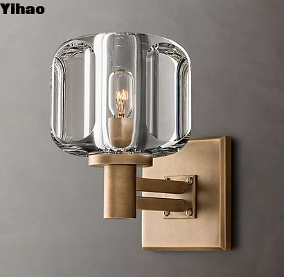 Đèn tường trang trí Đèn tường sconce đồng / đồng / niken Đèn tường trang trí Nguồn điện dây cứng cho không gian trong nhà