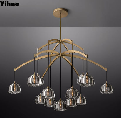 Nickel / Brass / Bronze Art Deco Chandelier Vintage 20'10'