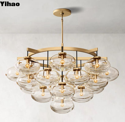 Classic RH Chandelier lên / xuống Cabrette vòng Chandelier 48'