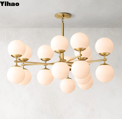 Crystal RH Modern Chandelier Chrome Finish 8 Đèn Đèn Cốc