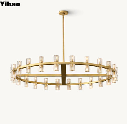 Chrome kết thúc Chrome treo đèn cố định Phòng chờ chiếu sáng Trần nhà cao