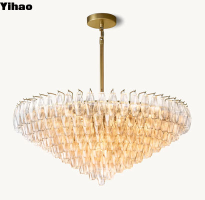 Ánh sáng kính đèn chùm đèn LED hiện đại đèn tiền sảnh 60 watt