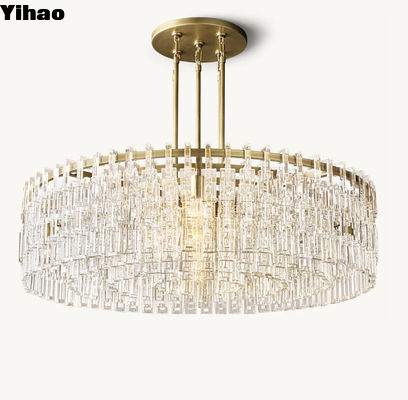 Phong cách hiện đại LED Foyer Landelier K9 Glass Crystal Kích thước lớn Voltage 85V-265V
