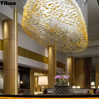 Khu vòm hình K9 Crystal Chandelier Giảm ánh sáng Trần nhà gắn