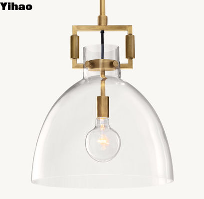 Hình hình hình trụ Máy chủ kính Cloche Pendant 18' 14'
