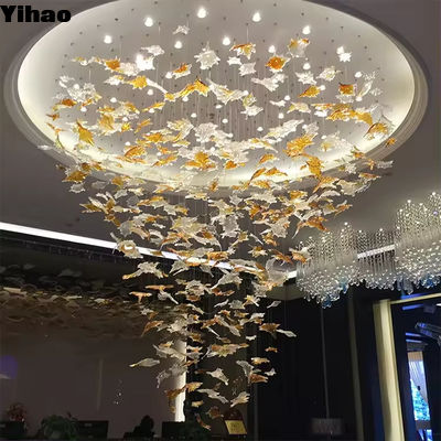 Nguồn ánh sáng đèn LED Crystal Glass Project Chandeliers For Lobby