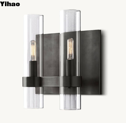 Đồng Light sang trọng đơn giản retro phòng ngủ Cánh đèn tường bên giường Ravelle Double Sconce
