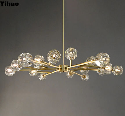 Crystal Style Modern Luxury Round Chandelier với Đèn đồng D 153cm