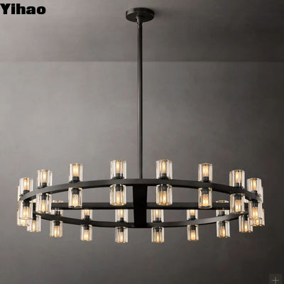 Chiếc đèn chùm tinh thể kết thúc bằng Chrome thanh lịch có đường kính 140cm