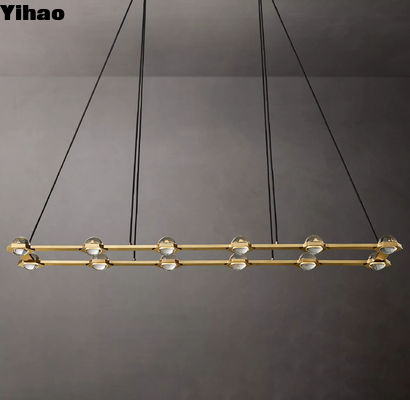 12 đầu trang trí hình chữ nhật đèn chùm hiện đại cho phòng khách trong nhà