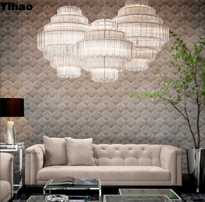 Villa Hall hiện đại sang trọng thiết kế nghệ thuật Deco tinh thể đèn chùm cho khách sạn nhà phòng khách