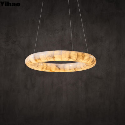 Đeo vòng cong Alabaster Marble Ceiling Chandelier Cho trang trí nội thất tinh tế