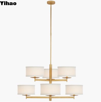 KS 5070 Walker Trung bình Hai Tier Chandelier Gild / Băng bạc đốt cháy với 10 