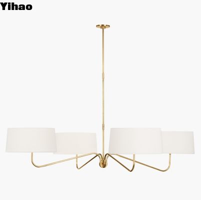 TOB 5350 Canto Grande Four Arm Chandelier Nickel được đánh bóng / đồng cổ được sơn bằng tay / đồng và đồng