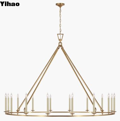 CHC 5276 Darlana Grande Chiếc đèn lồng một vòng kim loại Nickel đánh bóng / Iron tuổi / Sắt vàng / Đồng cũ bơm