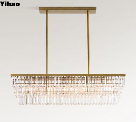 Modern Brass Finish Bánh tay cắt thủy tinh thủy tinh đèn chùm LED với 50000 giờ tuổi thọ cho phòng khách