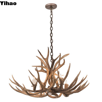 Đèn treo gỗ với đèn LED trắng trung tính 4100K và chiều cao điều chỉnh cho trang trí khách sạn cổ điển