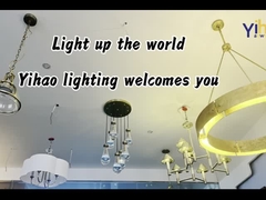 72' Vintage Farmhouse Chandelier With G9 Antique Brass Lantern Pendant Light